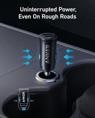 USB-C Car Charger, iPhone 16 Car Charger, 30W 2-Port Type-C Car Adapter, PowerIQ 3.0, for iPhone 16/15/14/13/12 Series, Samsung Galaxy S23/S22/S21 Series, iPad Pro, AirPods, and More
