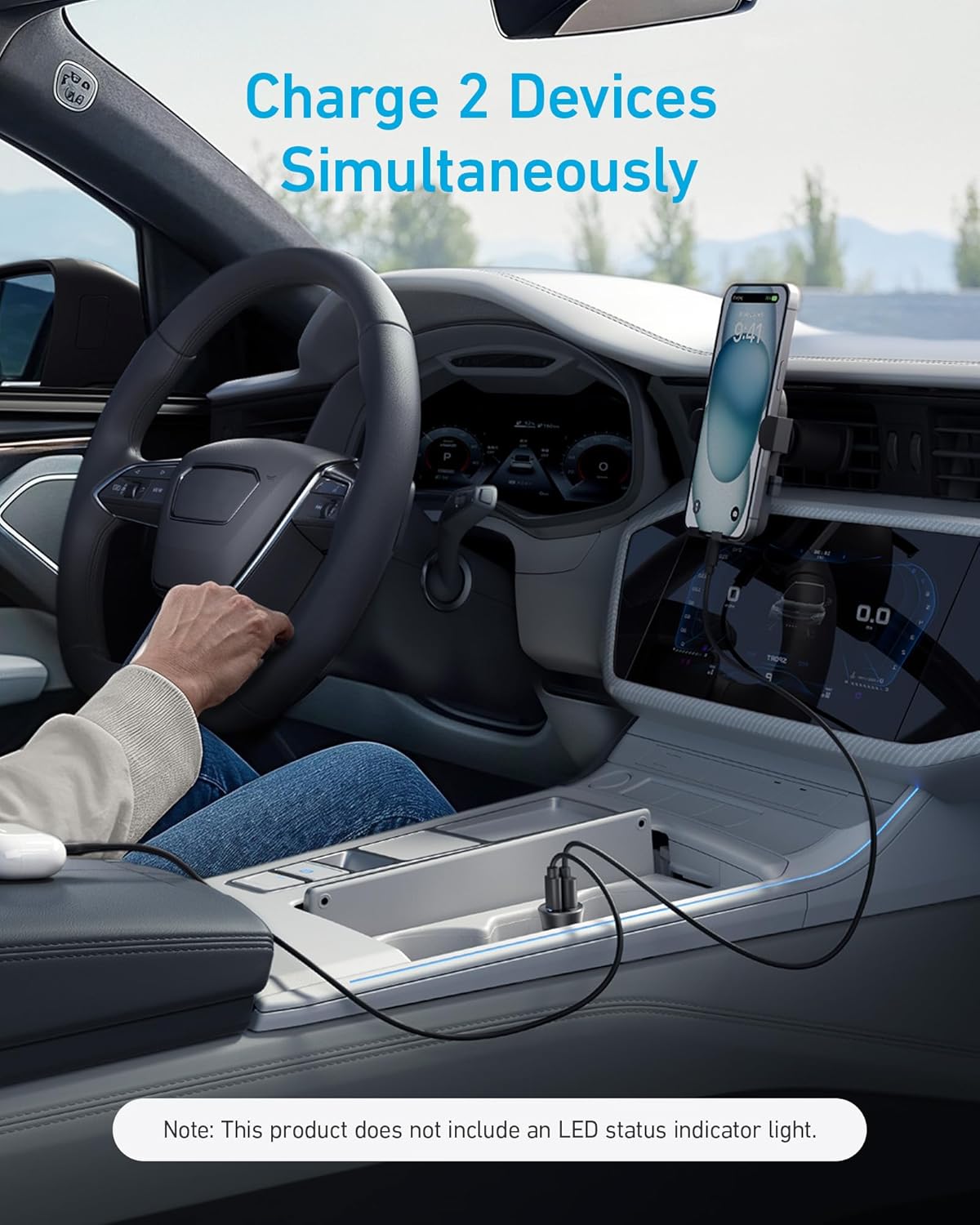 USB-C Car Charger, iPhone 16 Car Charger, 30W 2-Port Type-C Car Adapter, PowerIQ 3.0, for iPhone 16/15/14/13/12 Series, Samsung Galaxy S23/S22/S21 Series, iPad Pro, AirPods, and More