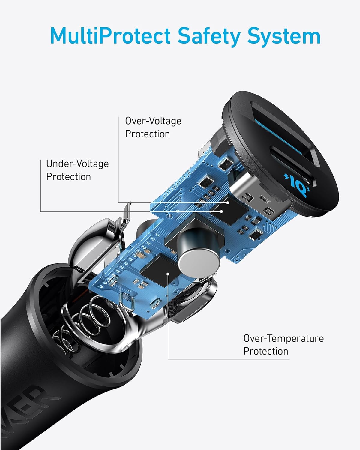 USB-C Car Charger, iPhone 16 Car Charger, 30W 2-Port Type-C Car Adapter, PowerIQ 3.0, for iPhone 16/15/14/13/12 Series, Samsung Galaxy S23/S22/S21 Series, iPad Pro, AirPods, and More